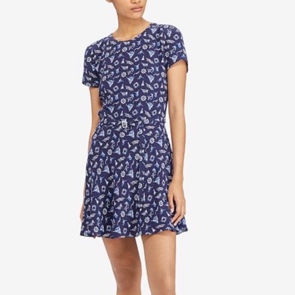 NWT Ralph Lauren Navy Anchor Dress